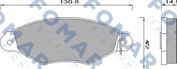 FOMAR Friction FO 680981 - Bremžu uzliku kompl., Disku bremzes www.autospares.lv