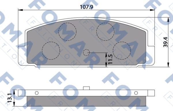 FOMAR Friction FO 680181 - Bremžu uzliku kompl., Disku bremzes www.autospares.lv