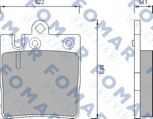 FOMAR Friction FO 680281 - Bremžu uzliku kompl., Disku bremzes www.autospares.lv