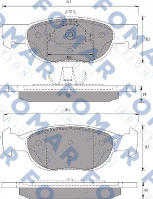 FOMAR Friction FO 688481 - Brake Pad Set, disc brake www.autospares.lv