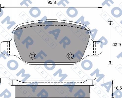 FOMAR Friction FO 688581 - Bremžu uzliku kompl., Disku bremzes autospares.lv