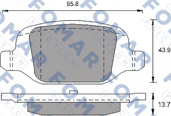 FOMAR Friction FO 688881 - Bremžu uzliku kompl., Disku bremzes autospares.lv