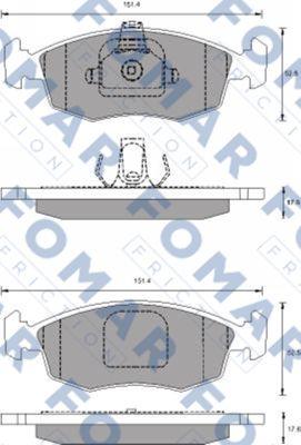 FOMAR Friction FO 688381 - Bremžu uzliku kompl., Disku bremzes www.autospares.lv