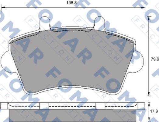 FOMAR Friction FO 683681 - Bremžu uzliku kompl., Disku bremzes autospares.lv