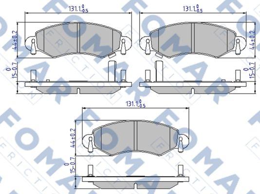 FOMAR Friction FO 683181 - Тормозные колодки, дисковые, комплект www.autospares.lv