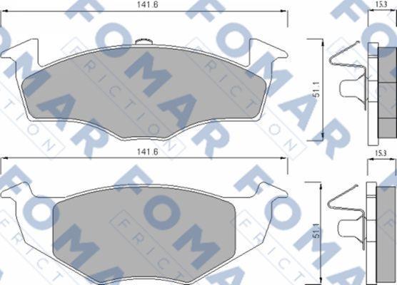 FOMAR Friction FO 682581 - Bremžu uzliku kompl., Disku bremzes www.autospares.lv