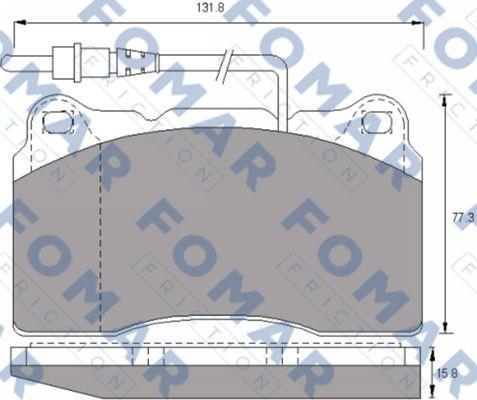 FOMAR Friction FO 687481 - Bremžu uzliku kompl., Disku bremzes www.autospares.lv