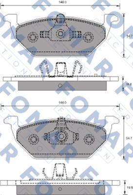 FOMAR Friction FO 687681 - Brake Pad Set, disc brake www.autospares.lv