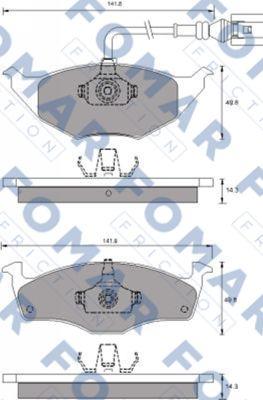 FOMAR Friction FO 687881 - Bremžu uzliku kompl., Disku bremzes www.autospares.lv