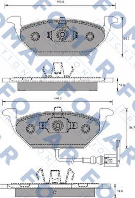 FOMAR Friction FO 687781 - Тормозные колодки, дисковые, комплект www.autospares.lv