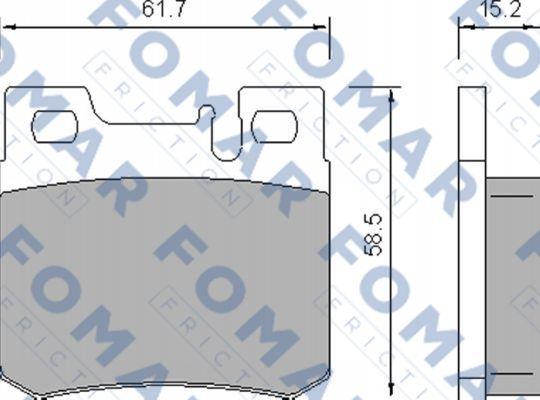 FOMAR Friction FO 639281 - Bremžu uzliku kompl., Disku bremzes www.autospares.lv