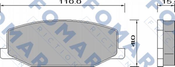 FOMAR Friction FO 634581 - Brake Pad Set, disc brake www.autospares.lv