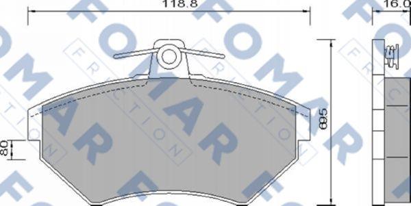 FOMAR Friction FO 634281 - Bremžu uzliku kompl., Disku bremzes www.autospares.lv