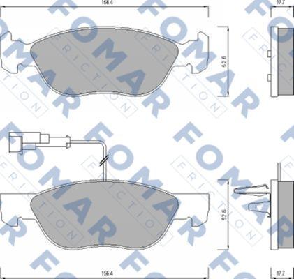 FOMAR Friction FO 635081 - Bremžu uzliku kompl., Disku bremzes www.autospares.lv