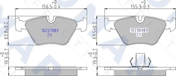 FOMAR Friction FO 636981 - Bremžu uzliku kompl., Disku bremzes www.autospares.lv