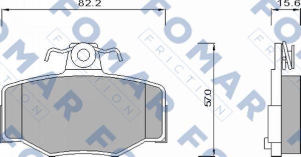 FOMAR Friction FO 630981 - Bremžu uzliku kompl., Disku bremzes www.autospares.lv