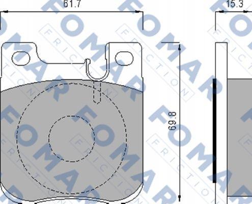 FOMAR Friction FO 631781 - Bremžu uzliku kompl., Disku bremzes www.autospares.lv