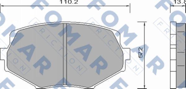 FOMAR Friction FO 638981 - Bremžu uzliku kompl., Disku bremzes www.autospares.lv