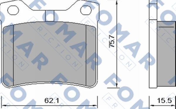 FOMAR Friction FO 638681 - Bremžu uzliku kompl., Disku bremzes www.autospares.lv