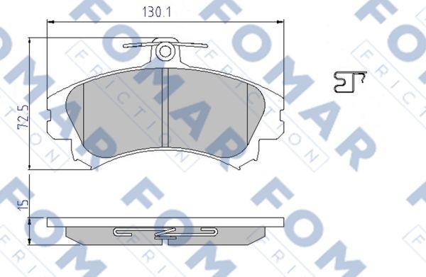 FOMAR Friction FO 638081 - Bremžu uzliku kompl., Disku bremzes autospares.lv