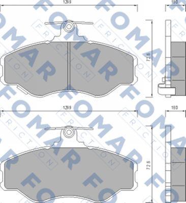 FOMAR Friction FO 638381 - Bremžu uzliku kompl., Disku bremzes www.autospares.lv