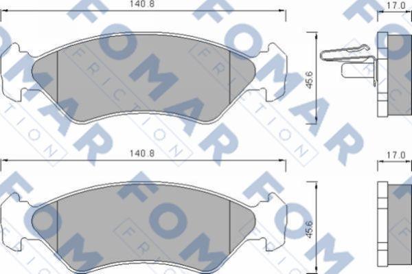 FOMAR Friction FO 633481 - Bremžu uzliku kompl., Disku bremzes autospares.lv