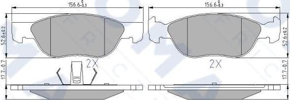 FOMAR Friction FO 632281 - Brake Pad Set, disc brake www.autospares.lv