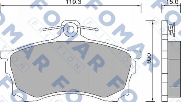 FOMAR Friction FO 637981 - Bremžu uzliku kompl., Disku bremzes www.autospares.lv