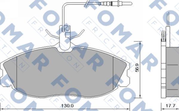 FOMAR Friction FO 637581 - Bremžu uzliku kompl., Disku bremzes www.autospares.lv