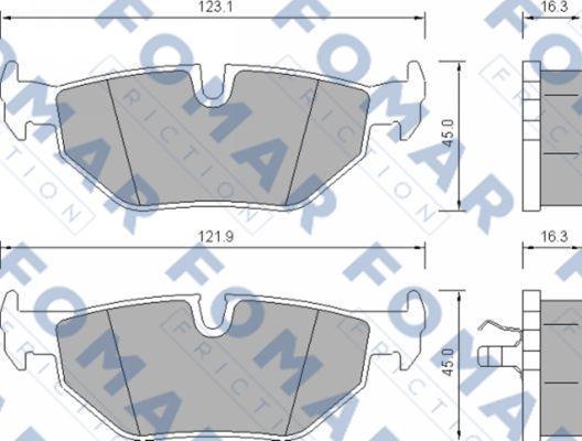 FOMAR Friction FO 637181 - Bremžu uzliku kompl., Disku bremzes www.autospares.lv