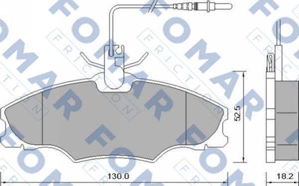 FOMAR Friction FO 637381 - Bremžu uzliku kompl., Disku bremzes www.autospares.lv