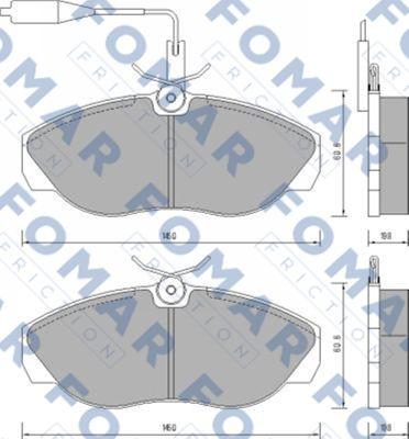 FOMAR Friction FO 629481 - Bremžu uzliku kompl., Disku bremzes www.autospares.lv