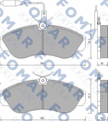 FOMAR Friction FO 629681 - Bremžu uzliku kompl., Disku bremzes www.autospares.lv