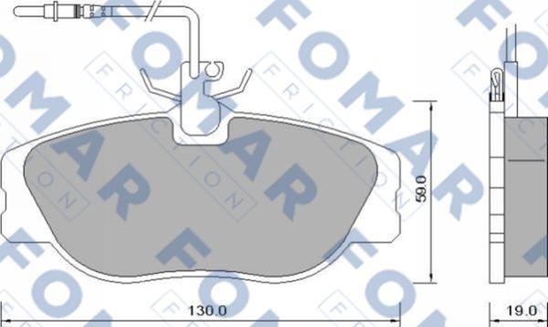 FOMAR Friction FO 629081 - Bremžu uzliku kompl., Disku bremzes www.autospares.lv