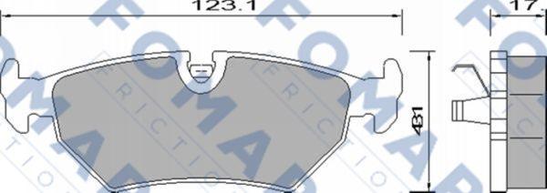 FOMAR Friction FO 629281 - Тормозные колодки, дисковые, комплект www.autospares.lv