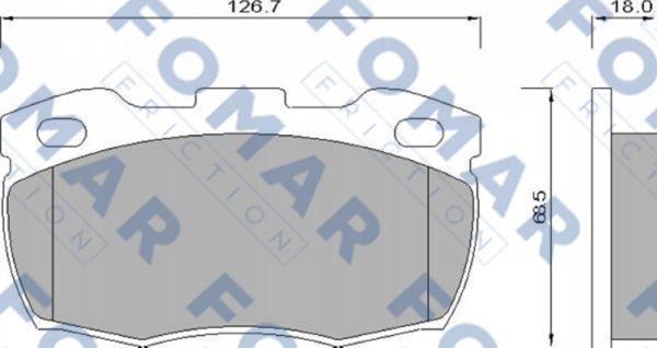 FOMAR Friction FO 624681 - Bremžu uzliku kompl., Disku bremzes www.autospares.lv