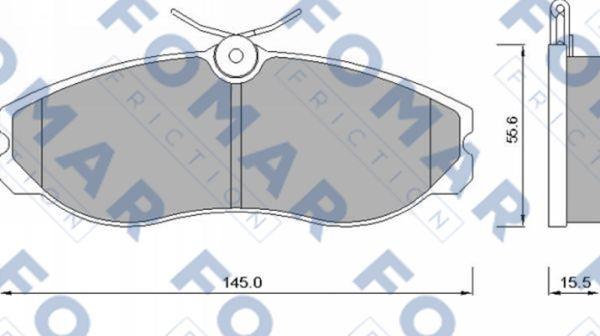 FOMAR Friction FO 624081 - Bremžu uzliku kompl., Disku bremzes www.autospares.lv