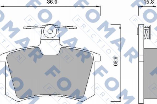 FOMAR Friction FO 625481 - Bremžu uzliku kompl., Disku bremzes www.autospares.lv