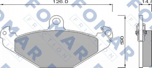 FOMAR Friction FO 625581 - Bremžu uzliku kompl., Disku bremzes autospares.lv