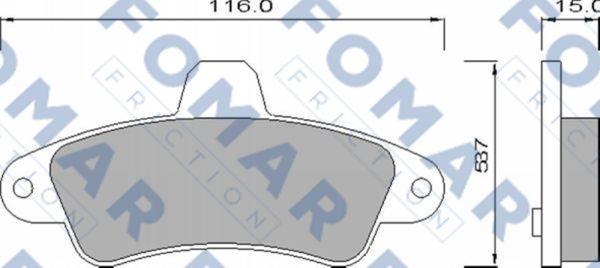 FOMAR Friction FO 625081 - Bremžu uzliku kompl., Disku bremzes www.autospares.lv