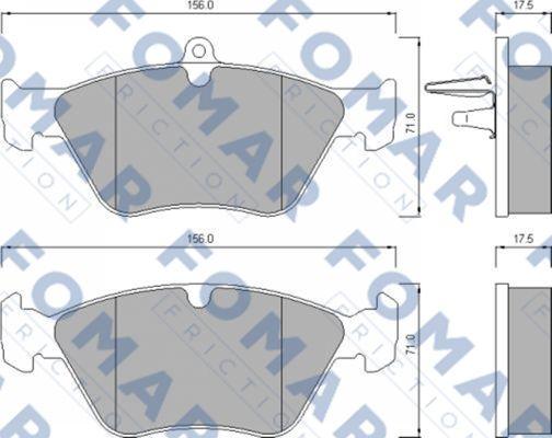 FOMAR Friction FO 625781 - Bremžu uzliku kompl., Disku bremzes www.autospares.lv