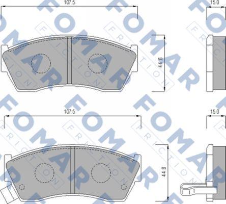 FOMAR Friction FO 620081 - Bremžu uzliku kompl., Disku bremzes www.autospares.lv