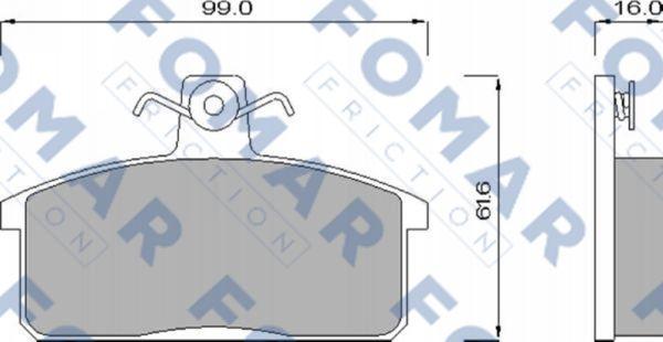 FOMAR Friction FO 621181 - Bremžu uzliku kompl., Disku bremzes autospares.lv