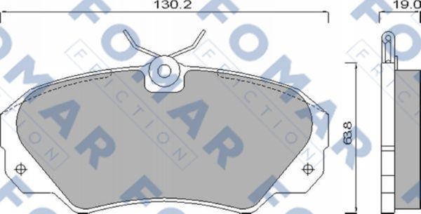 FOMAR Friction FO 628581 - Brake Pad Set, disc brake www.autospares.lv