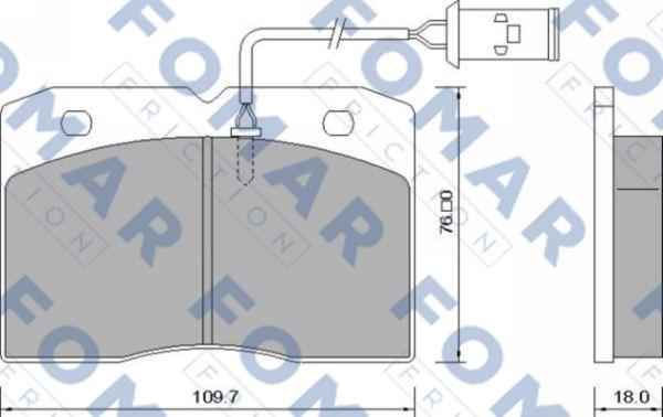 FOMAR Friction FO 628281 - Bremžu uzliku kompl., Disku bremzes autospares.lv