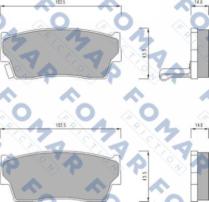 FOMAR Friction FO 623781 - Brake Pad Set, disc brake www.autospares.lv