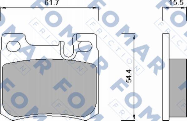 FOMAR Friction FO 622381 - Bremžu uzliku kompl., Disku bremzes www.autospares.lv