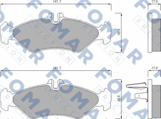 FOMAR Friction FO 627481 - Bremžu uzliku kompl., Disku bremzes www.autospares.lv