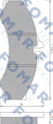 FOMAR Friction FO 627681 - Bremžu uzliku kompl., Disku bremzes www.autospares.lv