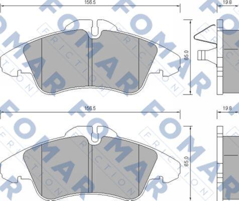 FOMAR Friction FO 627281 - Bremžu uzliku kompl., Disku bremzes www.autospares.lv